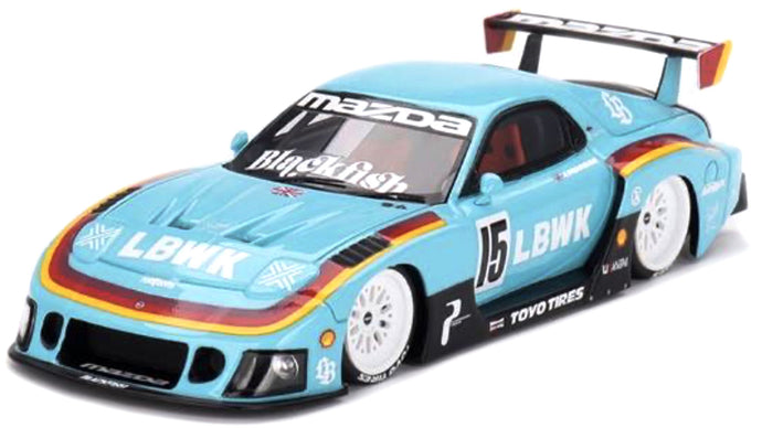 Mazda DX-7 LB-SUPER SILHOUETTE LIBERTY WALK EUROPE #15 2024 lys blå/sort/hvid 1:43