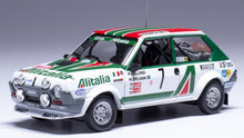 Indlæs billede til gallerivisning FIAT RITMO 75 ABARTH ALITALIA (night version) N 7 RALLY MONTECARLO 1979 PER EKLUND - HANS SYLVAN WHITE GREEN RED 1:43