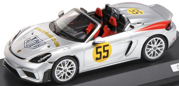 Porsche 718 SPYDER RS PANAMERICANA SPECIAL - Limited Edition sølv/rød/gul 1:43