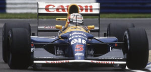 WILLIAMS F1 FW14B RENAULT N 5 WORLD CHAMPION WINNER FRENCH GP (with pilot figure) 1992 NIGEL MANSELL BLUE YELLOW WHITE 1:18