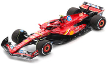 Indlæs billede til gallerivisning FERRARI F1 SF-24 TEAM SCUDERIA FERRARI N 55 WINNER MEXICO GP 2024 CARLOS SAINZ WITH SHOWCASE RED WHITE BLACK 1:18