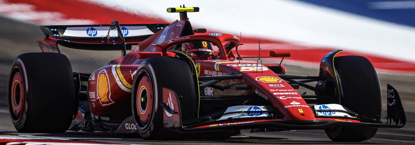 FERRARI F1 SF-24 TEAM SCUDERIA FERRARI N 55 2nd AUSTIN USA GP 2024 CARLOS SAINZ RED WHITE BLACK 1:43