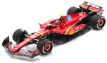 Indlæs billede til gallerivisning FERRARI F1 SF-24 TEAM SCUDERIA FERRARI N 55 2nd AUSTIN USA GP 2024 CARLOS SAINZ WITH SHOWCASE RED WHITE BLACK 1:18