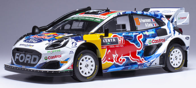 Ford PUMA RALLY1 #16 FOURMAUX/CORIA SAFARI RALLY KENIA 2024 hvid/blå/rød 1:18
