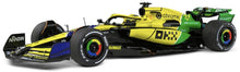 Indlæs billede til gallerivisning Mclaren MCL38 F1 TEAM #81 OSCAR PIASTRI 2nd MONACO GP 2024 - SENNA LIVERY gul/grøn/lilla 1:18