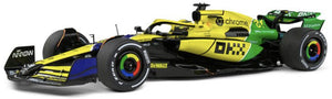 Mclaren MCL38 F1 TEAM #81 OSCAR PIASTRI 2nd MONACO GP 2024 - SENNA LIVERY gul/grøn/lilla 1:18