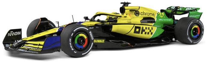 Mclaren MCL38 F1 TEAM #81 OSCAR PIASTRI 2nd MONACO GP 2024 - SENNA LIVERY gul/grøn/lilla 1:18