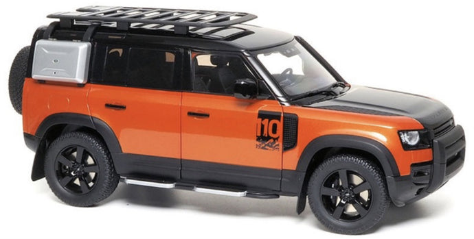 LAND ROVER NEW DEFENDER 110 2020 ORANGE BLACK 1:18