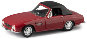 Osca 1600 GT CABRIOLET BY FISSORE 1963 - CLOSED TOP mørk rød/sort 1:43
