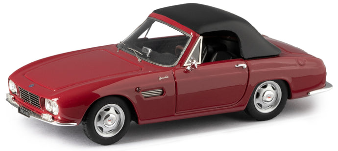 Osca 1600 GT CABRIOLET BY FISSORE 1963 - CLOSED TOP mørk rød/sort 1:43