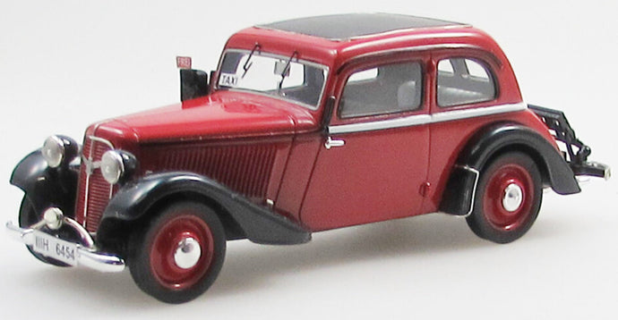 Adler TRUMPF JUNIOR 2 DOORS SEDAN - LEIPZIG TAXI 1934 rød/sort 1:43