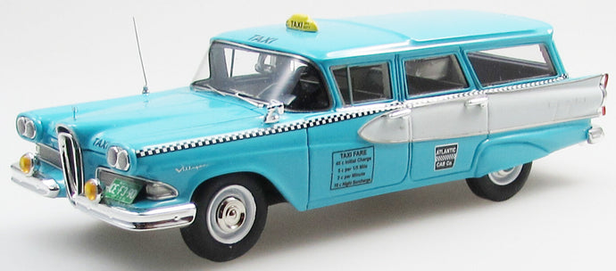 Edsel VILLAGER 4 DOORS STATIONWAGEN - TAXI 1958 lys blå/hvid 1:43