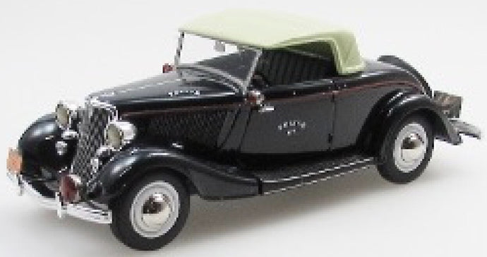 Ford MODEL 18 ROADSTER CLOSED TOP - POLICE 1933 sort/creme 1:43