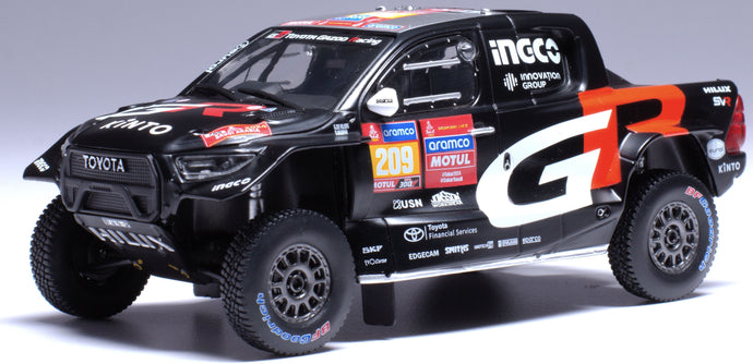 Toyota GR DKR HILUX EVO T1U #209 DE VILLIERS/MURPHY RALLY DAKAR 2024 sort/rød/hvid 1:43