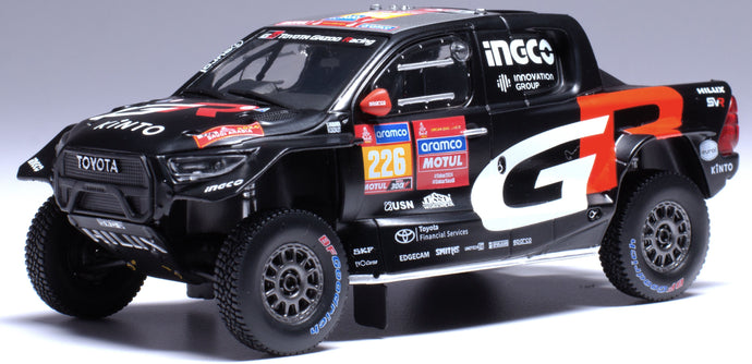 TOYOTA HILUX GR DKR EVO T1U PICK-UP TEAM GAZOO RACING N 226 RALLY DAKAR 2024 SAOOD VARIAWA - FRANCOIS CAZALET BLACK RED 1:43