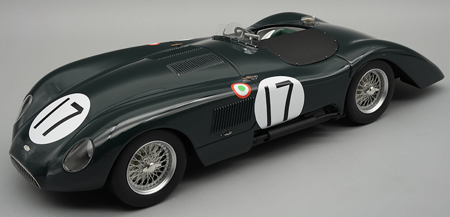 JAGUAR C-TYPE 3.5L S6 LONGTAIL SPIDER TEAM JAGUAR CARS LTD. N 17 24h LE MANS 1952 STIRLING MOSS - PETER WALKER BRITISH RACING GREEN 1:18