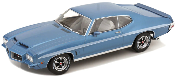 PONTIAC GTO LEMANS RAM AIR COUPE 1972 LIGHT BLUE 1:18