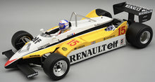 Indlæs billede til gallerivisning Renault RE30B #15 ALIAN PROST WINNER BRAZILIAN GP 1982 + FIGUUR hvid/gul/sort 1:18