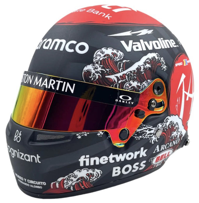 BELL HELMET CASCO HELMET F1 FERNANDO ALONSO TEAM ASTON MARTIN ARAMCO COGNIZANT N 14 JAPAN GP 2024 VARIOUS 1:5