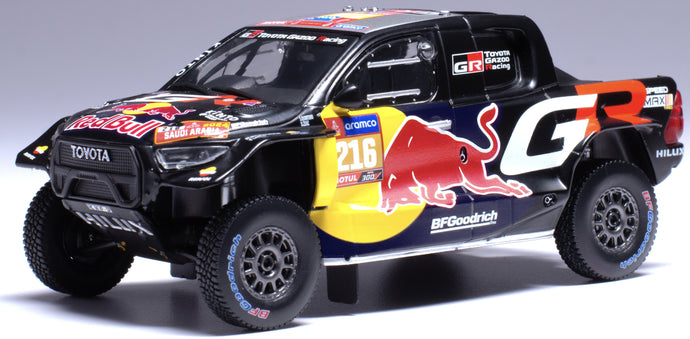 Toyota GR DKR HILUX EVO T1U #216 QUINTERO/ZENZ RALLY DAKAR 2024 sort/mørk blå/gul/rød 1:43