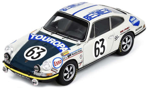 PORSCHE 911S COUPE 1991cc S6 TEAM M.MARTIN N 63 24h LE MANS 1969 RENE MAZZIA - PIERRE MAUROY BEIGE GREEN 1:43