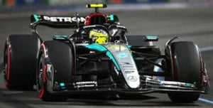 MERCEDES GP F1 W15 EQ PERFORMANCE TEAM AMG PETRONAS MOTORSPORT N 44 2nd LAS VEGAS USA GP 2024 LEWIS HAMILTON BLACK SILVER GREEN 1:43