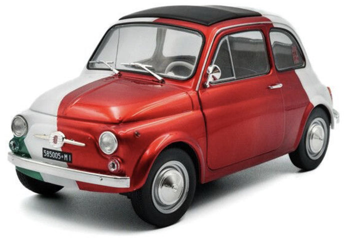 FIAT 500 TRIBUTE ITALIAN LIVERY 1965 RED/GREEN/WHITE 1:18