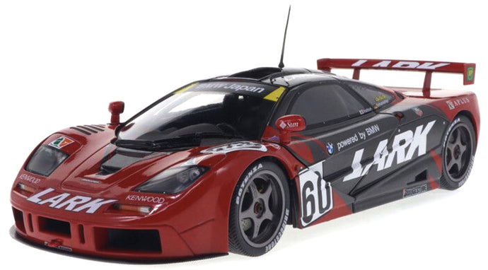 McLAREN F-1 GTR 6.1L V12 TEAM LARK N 60 JGTC SEASON 1996 RALF SCHUMACHER - NAOKI HATTORI RED BLACK 1:18