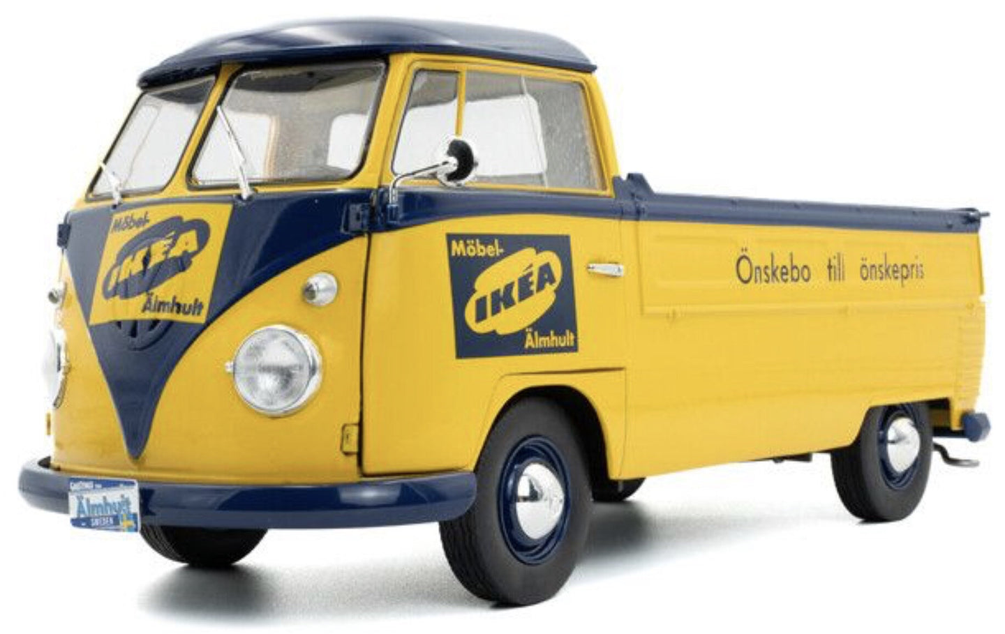 VOLKSWAGEN T1B PICK-UP IKEA 1950 YELLOW/BLUE 1:18