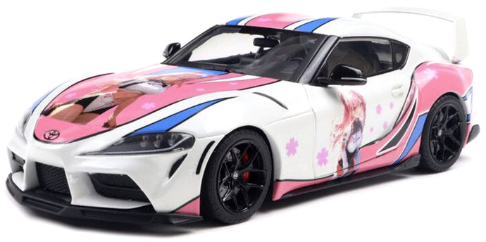 Toyota GR SUPRA SOLODO WORKS ITASHA 2024 hvid/lyserød/blå 1:18