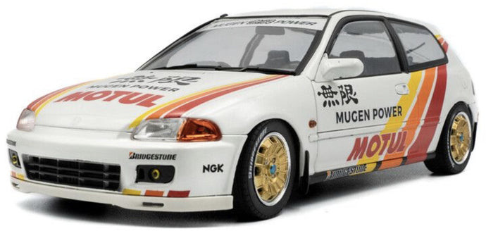 Honda CIVIC (EG6) SOLIDO WORKS MUGEN RACING 1992 hvid/rød/orange 1:18