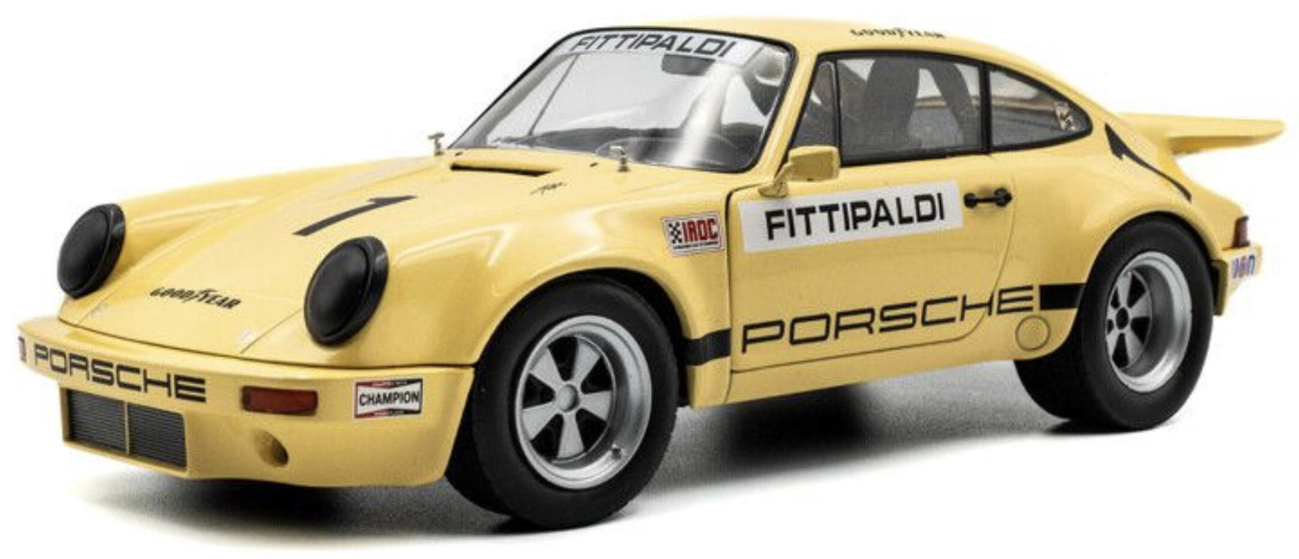 PORSCHE 911 CARRERA 3.0 RSR N 1 IROC RIVERSIDE 1973 EMERSON FITTIPALDI YELLOW 1:18