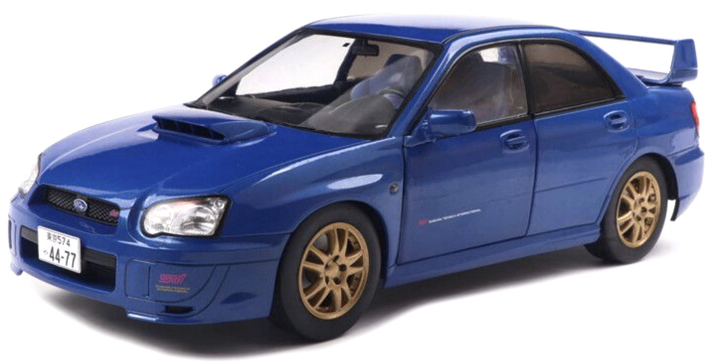 SUBARU IMPREZA WRX STi RIGHT HAND DRIVE 2003 BLUE1:18