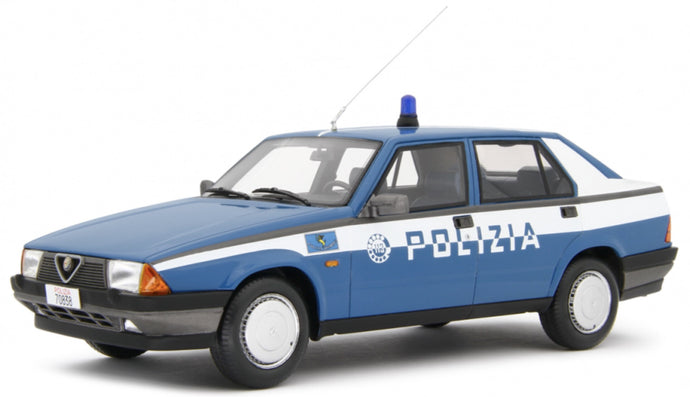 Alfa Romeo 75 1.6-1.8 POLIZIA 1985 blå/hvid 1:18