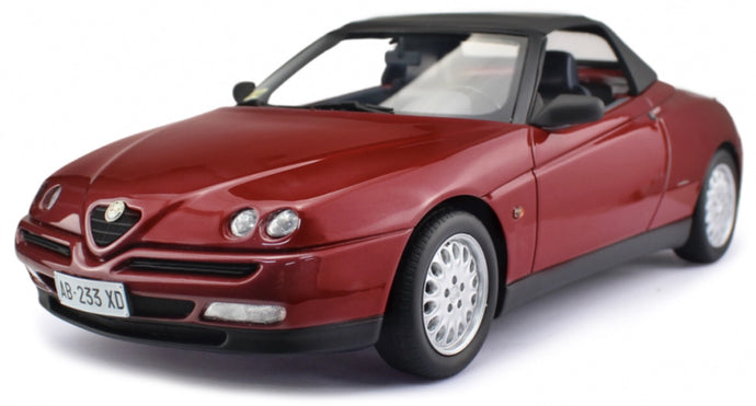 Alfa Romeo SPIDER 2.0 T.SPARK 16V 1995 WITH SOFT TOP mørk rød metallic 1:18