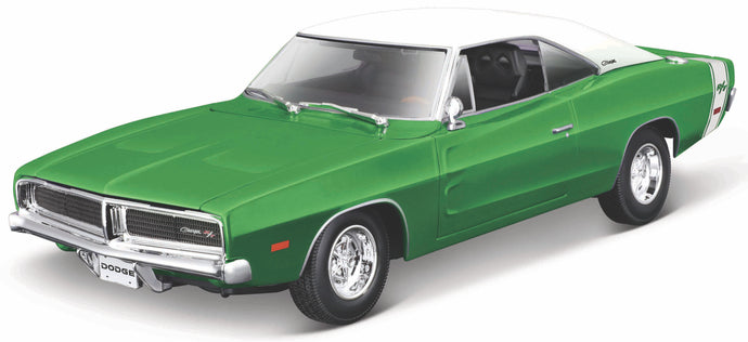 DODGE CHARGER R/T 1969 grøn/hvid 1:18