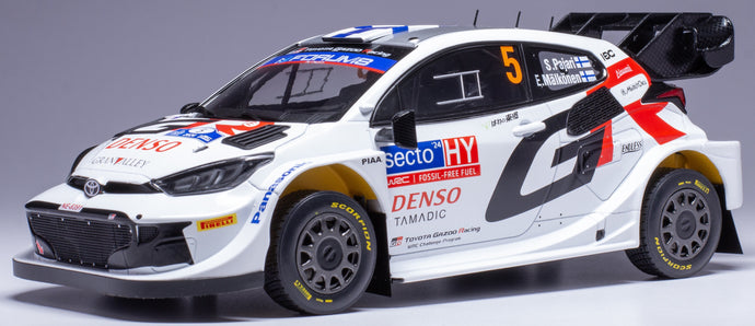 TOYOTA YARIS GR RALLY1 TEAM TOYOTA GAZOO RACING WRT N 5 4th RALLY FINLAND 2024 SAMI PAJARI - ENNI MALKONEN WHITE 1:18