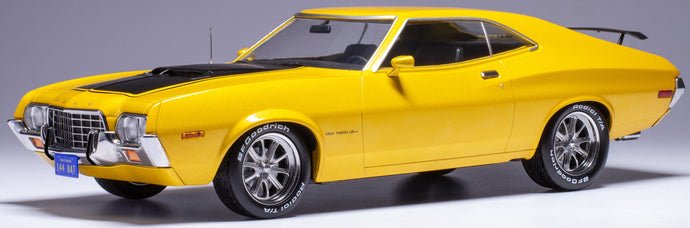 FORD USA GRAN TORINO SPORT COUPE 1972 YELLOW BLACK 1:18