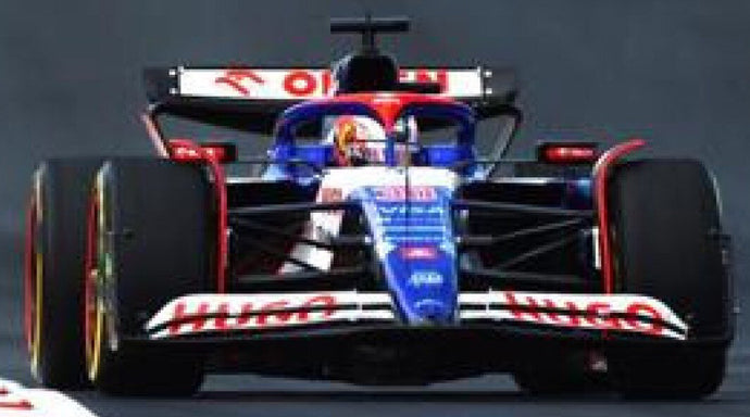 VISA CASH APP RB F1 TEAM VCARB 01 #30 LIAM LAWSON 9th US GP 2024 (LL's First F1 Debut) blå/hvid/rød 1:64
