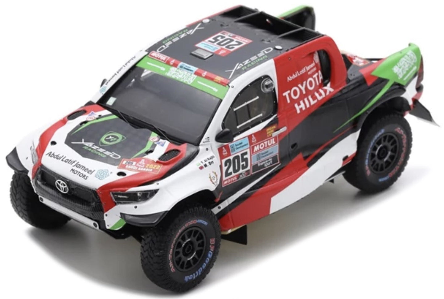 TOYOTA HILUX PICK-UP TEAM OVERDRIVE TOYOTA N 205 3rd RALLY DAKAR 2022 YAZEED AL-RAJHI - MICHAEL ORR RED WHITE BLACK 1:43