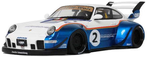 PORSCHE 911 993 RWB LIBERTY WALK N 2 RACING 2004 BLUE WHITE 1:18