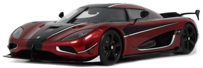 KOENIGSEGG AGERA RS 2017 RED MET BLACK CARBON 1:18