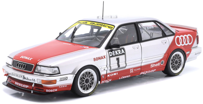 AUDI QUATTRO V8 TEAM AZR N 1 DTM SEASON 1992 FRANK BIELA SILVER RED 1:18