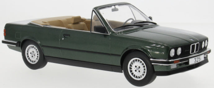 BMW 3-SERIES 325i (E30) CABRIOLET OPEN 1985 DARK GREEN 1:18