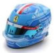 Indlæs billede til gallerivisning BELL HELMET CASCO HELMET F1 CHARLES LECLERC TEAM FERRARI HP N 16 MIAMI GP 2024 LIGHT BLUE 1:5