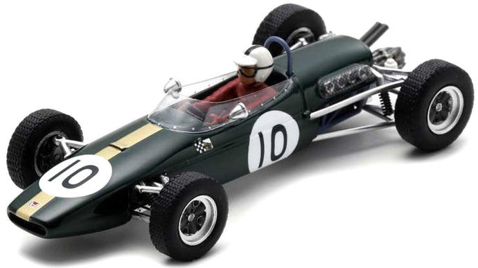 Brabham BT18 HONDA #10 DENNY HULME WINNER F2 ROUEN GP 1966 mørk grøn/guld 1:43