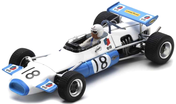 BRABHAM F2 BT30 N 18 PAU FRANCE GP 1970 JACK BRABHAM LIGHT BLUE WHITE 1:43
