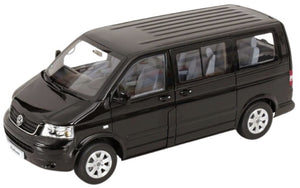 VOLKSWAGEN T5 MULTIVAN MINIBUS 2003 BLACK 1:18
