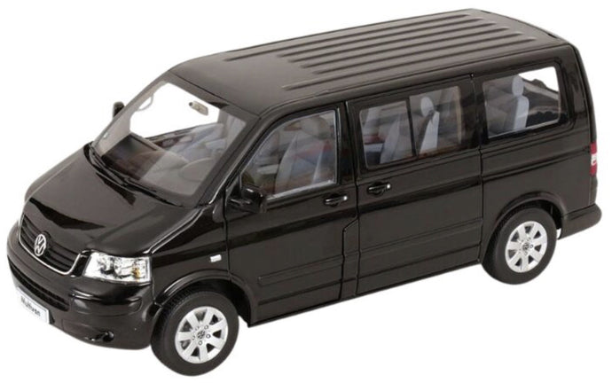 VOLKSWAGEN T5 MULTIVAN MINIBUS 2003 BLACK 1:18