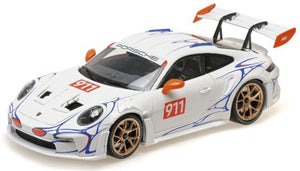 PORSCHE 911 992 GT3 RS N 911 COUPE 2023 WHITE ORANGE 1:18